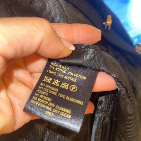 St John Vintage Womens Jacket Size Large Black Bomber Pockets Casual Faux Fur - Picture 10 of 16